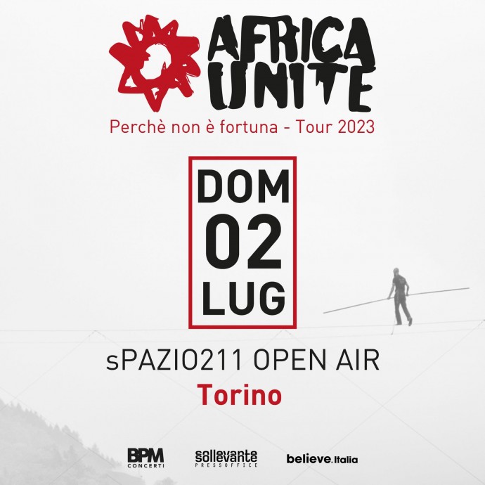 Africa Unite in concerto a Spazio211 domenica 2 luglio 2023